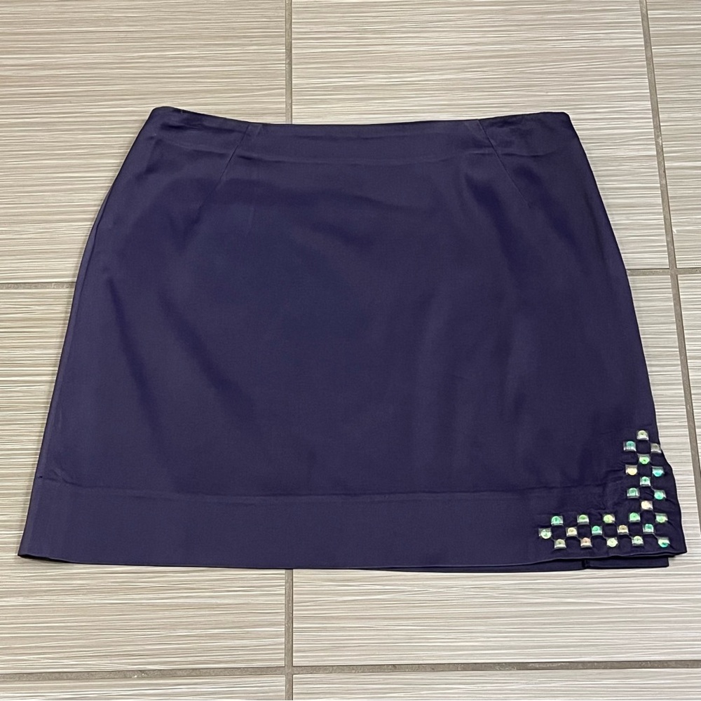 Rare Vintage Versace Jeans Couture Purple Sequin Mini Skirt - Picture 2 of 13